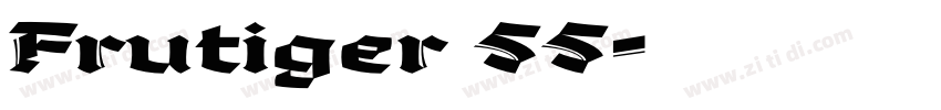 Frutiger 55字体转换